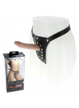 Gode Ceinture Anal en Cuir Reel Fabriqué en France - 14 cm