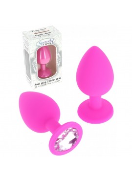 Plug Diamond Fuchsia en Silicone - Ø 4,1 cm