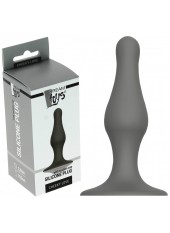 Plug Anal gris en Silicone Chekky Love - 10,5 cm