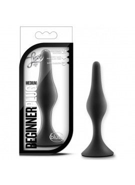 Plug Anal Luxe Beginner Noir en Silicone - Medium