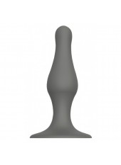 Plug Anal gris en Silicone Chekky Love - 10,5 cm