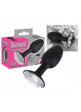 Plug Anal Diamond en Silicone - Large