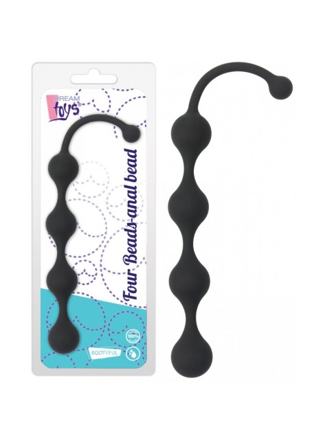 Chapelet Anal en Silicone Noir Bootyful - 25 cm