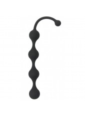 Chapelet Anal en Silicone Noir Bootyful - 25 cm
