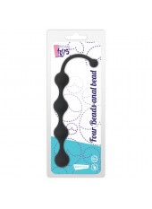 Chapelet Anal en Silicone Noir Bootyful - 25 cm