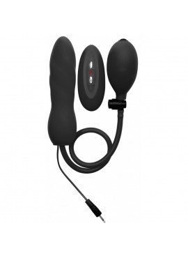 Vibromasseur Twist gonflant noir en silicone