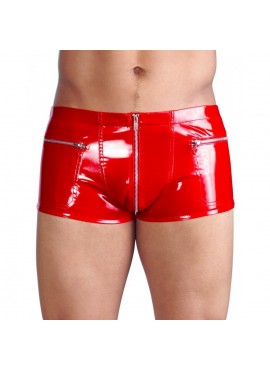 Short en Vinyle Rouge - S