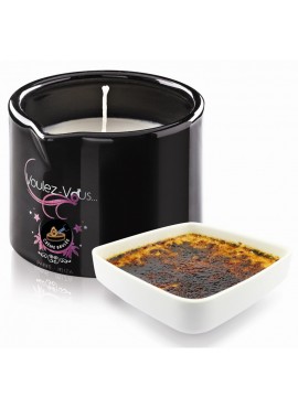 Bougie de massage gourmande Crème brulée - 180 gr