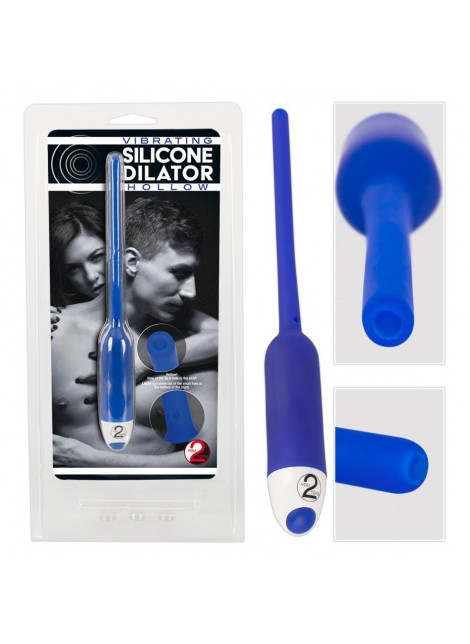 Tige A Uretre Vibrante Bleu en Silicone