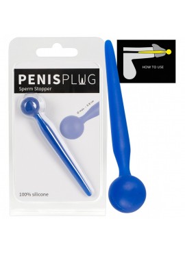 Tige A Uretre Penis Plug Bleu en Silicone