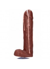 Savon Forme Pénis Marron avec Coulures de Sperme - 17 cm