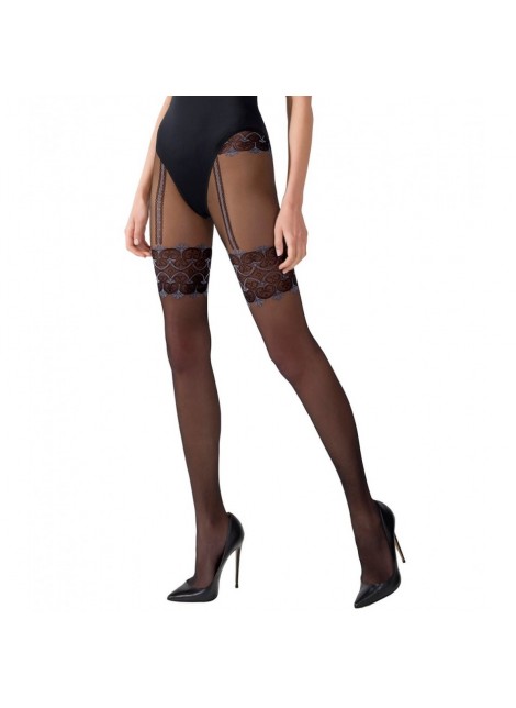 Collant Noir Effet Jarretelles TI028 T 3