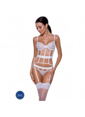 Guêpière et String Blanc Kyouka - L-XL