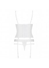 Guêpière et String Blanc Kyouka - S-M