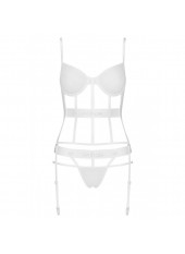 Guêpière et String Blanc Kyouka - S-M