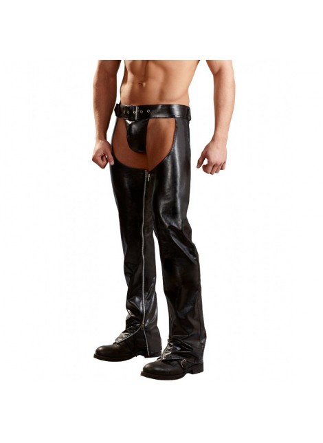 Chaps et String Noir - S