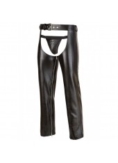 Chaps et String Noir - S