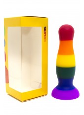 Plug anal ventouse multicouleur taille M - A-005-RAI-M