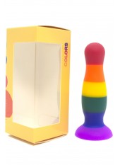 Plug anal ventouse multicouleur taille S - A-005-RAI-S