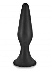 Plug anal noir 15cm avec ventouse - CC5700403010