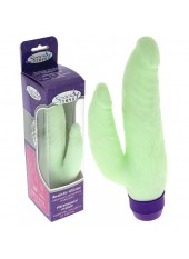 Vibromasseur double pénétration réaliste Phosphorescent