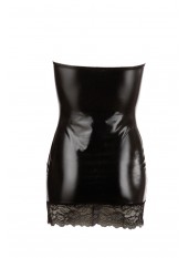 Petit robe aspect cuit Sexy noir avec dentelle - OR2715244BLK