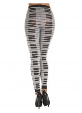 Leggings gris fashion imprimé touches de piano - MH35817GYB