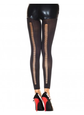 Legging noir fashion et fin ajouré sur l'arrière - MH35241BLK