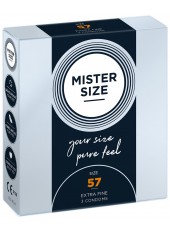 Boite de 3 préservatifs latex avec réservoir, 7 tailles disponibles Mister Size - MS03