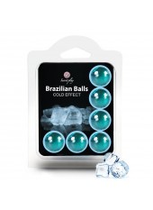 6 Boules de massage Brésiliennes effet fraîcheur - BZ6131