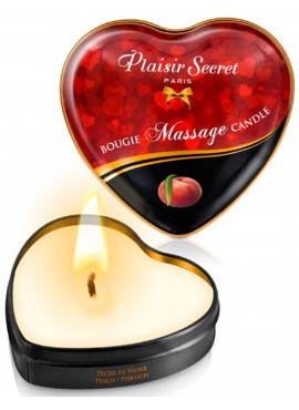 Mini bougie de massage pêche de vigne boîte coeur 35ml - CC826069