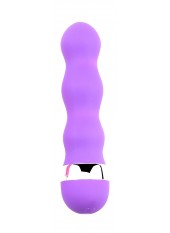 Mini Vibromasseur violet ondulés 11 cm - BOZ025PUR