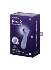 Stimulateur de clitoris 2 embouts Connecté avec technologie Liquid air Pro 2 Generation 3 violet USB Satisfyer - CC597815