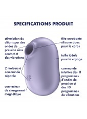 Stimulateur de clitoris violet Pro To Go 2 Satisfyer - CC597812