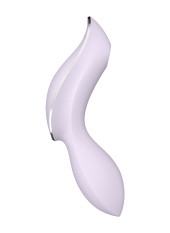 2 en 1 Vibromasseur et stimulateur de clitoris USB violet Curvy Trinity 2 Satisfyer - CC597788