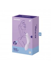 2 en 1 Vibromasseur et stimulateur de clitoris USB violet Curvy Trinity 2 Satisfyer - CC597788