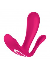 3 en 1 Vibromasseurs et stimulateur clitoridien rose connecté Top Secret Satisfyer - CC597755