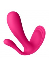 3 en 1 Vibromasseurs et stimulateur clitoridien rose connecté Top Secret Satisfyer - CC597755