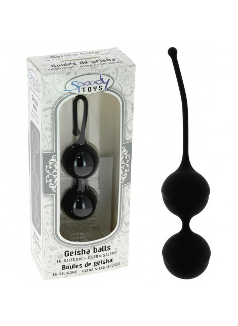 Boules de Geisha en Silicone Noir Ø 3,6 cm