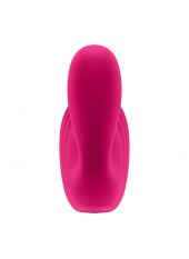 2 en 1 Vibromasseur et stimulateur clitoridien rose connecté Top Secret Satisfyer - CC597753