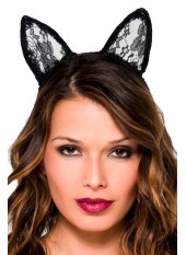 Oreilles de chatte en dentelle - ML70853BLK