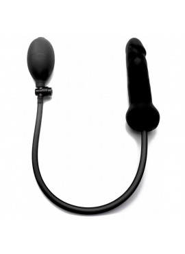 Gode gonflant noir en silicone