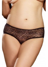 Panty taille basse, ouvert, fronces au dos - DG1300XBLK Reconditionné