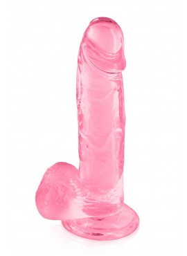 Gode jelly rose ventouse taille L 20cm - CC570131