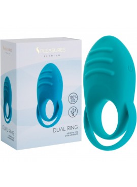 Double Anneau Vibrant Rechargeable Turquoise