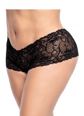 Shorty grande taille noire en dentelle - MAL90XBLK