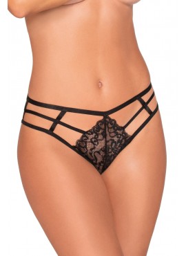 String dentelle noir aux multiples lanières - DG1469BLK