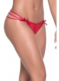 String rouge élégant triple lanières - MAL101RED