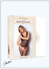 Bodystocking en dentelle noire motif floraux - Le Numéro 8 - Collection Bodystocking - CM99008