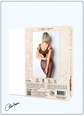 Body noir avec ouverture sexy - Le Numéro 3 - Collection Bodystocking - CM99003